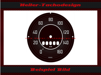 Speedometer Disc for Porsche 356 from Veigel 100 Mph to 160 Kmh