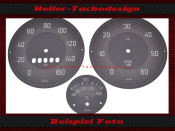 Speedometer Disc for Porsche 356 from Veigel 100 Mph to 160 Kmh