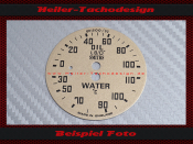 Oil Wasser Temperature Displayn depositor Disc Austin Healey Ø47 mm - 1