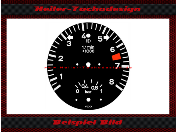 Tachometer Disc for Porsche 911 to 8000 RPM with Bar Display