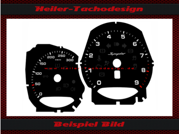 Speedometer Discs for Porsche Boxster 981 Cayman 718 Spyder 190 Mph to 300 Kmh 9000 RPM