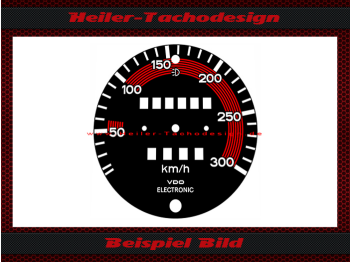 Speedometer Disc for Porsche 911 930 Turbo 1976 to 1989 with redden Streifen