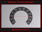 Speedometer Sticker for Triumph Tiger 1980 150 Mph to 240...