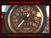 Tacho Aufkleber für Triumph Tiger 1980 150 Mph zu 240 Kmh