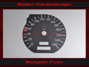 Tachoscheibe für Mercedes SL W129 R129 MOPF 1 1995 bis 1998 160 Mph zu 260 Kmh