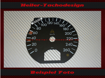 Speedometer disc for Mercedes SL W129 R129 MOPF 2 1998 to 2001 160 Mph to 260 Kmh