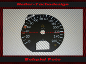 Nur Tachoscheibe für Mercedes SL W129 R129 MOPF-2 1998 - 2001 Mph zu Kmh