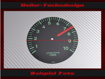 Drehzahlmesser Zifferblatt für Porsche 911 912 914 901 930 959 10000 UPM roter Pfeil