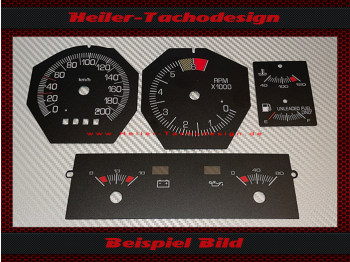 Tachoscheiben für Pontiac Fiero GT 1986 200 Kmh