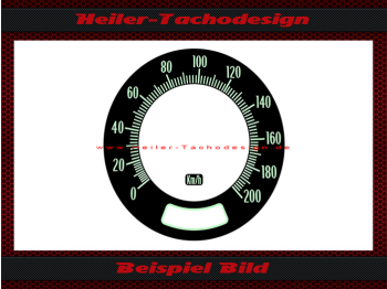 Tacho Aufkleber für AC Cobra 100 Mph zu 200 Kmh