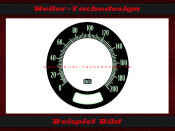 Speedometer Sticker for AC Cobra 100 Mph to 200 Kmh