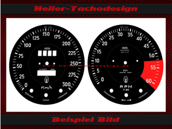 Tachoscheibe für Direktdruck Maserati Mistral 4000 1967