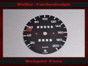 Speedometer Disc Porsche 912 120 Mph to 200 Kmh 20iger Steps
