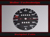 Tachoscheibe für Porsche 912 902 120 Mph zu 200 Kmh...