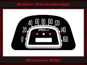 Tacho Aufkleber für Toyota Land Cruiser J4 1960 bis 1984 Mph zu Kmh