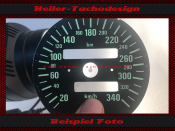 Speedometer disc for Lamborghini Diablo 1990 to 2001 340 Kmh