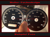 Tachoscheibe für Harley Davidson Road Glide FLTR FLTRI 2005 Ø80 Mph zu Kmh