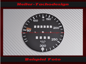 Tachoscheibe für Porsche 911 250 Kmh - 1 verlängert auf 300 Kmh