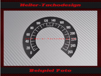 Tacho Aufkleber für Pontiac Firebird 1968 160 Mph zu 260 Kmh