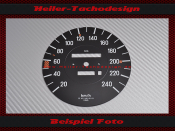 Speedometer Disc for Mercedes W107 R107 420 SL 240 Kmh...