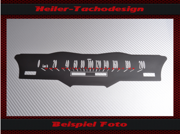Speedometer Sticker for Cadillac Fleetwood Brougham 1966 120 Mph to 200 Kmh