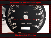 Tachoscheibe für Harley Davidson Night Train FXSTB 2000 bis 2003 Ø100 Mph zu Kmh