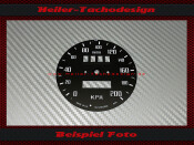 Speedometer Disc MG MG-B 1974 Smiths Ø 75 mm 120 Mph zu Kmh