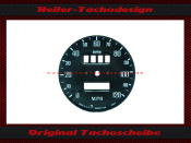 Speedometer Disc for MG MG-B 1974 Smiths Ø 75 mm 120 Mph to Kmh
