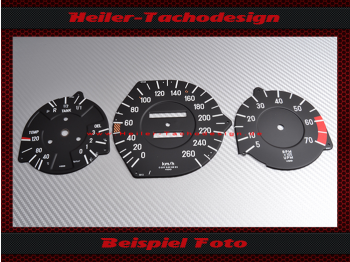 Speedometer Discs for Mercedes W107 R107 450 SL mechanical Speedometer 160 Mph to 260 Kmh