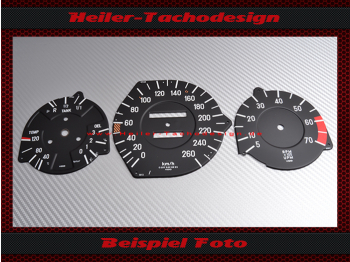 Tachoscheiben für Mercedes W107 R107 450 SL mechanischer Tacho Mph zu Kmh