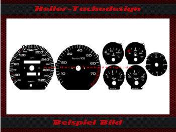 Tachoscheiben für Audi 100 320 Kmh