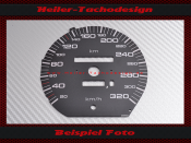 Speedometer Disc for Audi 200 Turbo Quattro 320 Kmh
