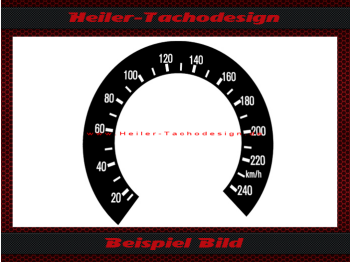 Speedometer Sticker for BSA Lightning A65L 1968 150 Mph to 240 Kmh