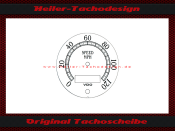 Tachoscheibe für Harley Davidson Zubehör Tacho - 1 Mph zu Kmh