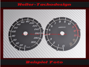 Tachoscheibe für Kawasaki ZZR 1400 2012 190 Mph zu 300 Kmh