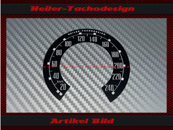 Speedometer Sticker for Harley Davidson Dyna Super Glide FXE 1975 Ø80 Mph to Kmh