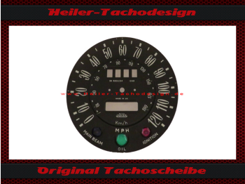 Speedometer Disc for Jaeger Brand Fits Triumph Spitfire SN6203-34 Ø 92 mm 120 Mph to 200 Kmh