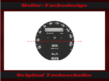 Speedometer Disc for NOS Smiths Austin Mini Cooper S 1275cc 1967 to 1971 Ø60 SN442132 200 Kmh