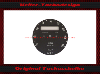 Tachoscheibe für Smiths Austin Mini Cooper 1967 bis 1969 SN4421/22 Ø60 170 Mph zu 280 Kmh