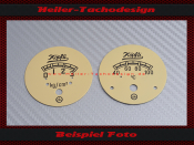 Traktormeter Tachoscheibe für Köpfli Temperaturanzeige Ø70 mm