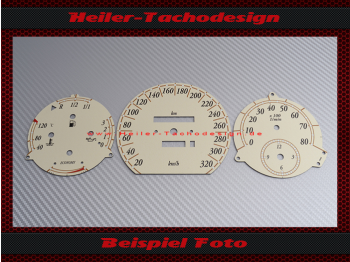 Tachoscheiben für Mercedes W126 380 SE 1980 S Klasse 320 Kmh