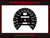 Tachoscheibe für Mercedes W124 AMG E Klasse 300 Kmh - 2