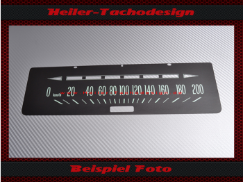 Tacho Aufkleber für Chevrolet Impala SS Convertible 396 Caprice 1966 120 Mph zu 200 Kmh