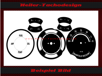 Zusatzinstrumente Tacho Aufkleber für Chevrolet Impala SS 1965