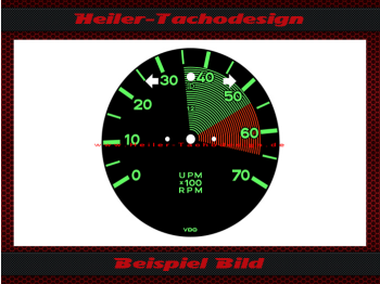 Drehzahlmesser Zifferblatt für Porsche 911 für Porsche 550 Spyder Design 7000 RPM