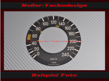Speedometer Sticker for Mercedes W114 8 Strich-Acht 145 Mph to 240 Kmh