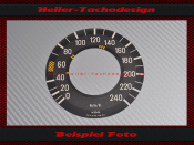Speedometer Sticker for Mercedes W114 8 Strich-Acht 145...