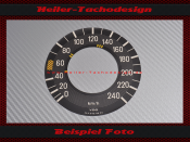 Tacho Aufkleber für Mercedes W114 /8 Strich-Acht 145...