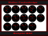 Drehzahlmesser Scheibe für Porsche 911 bis 10000 UPM symmetrische Einteilung Rote Markierung