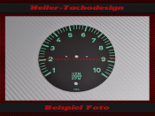 Tachometer dial for Porsche 914 10000 RPM without red...